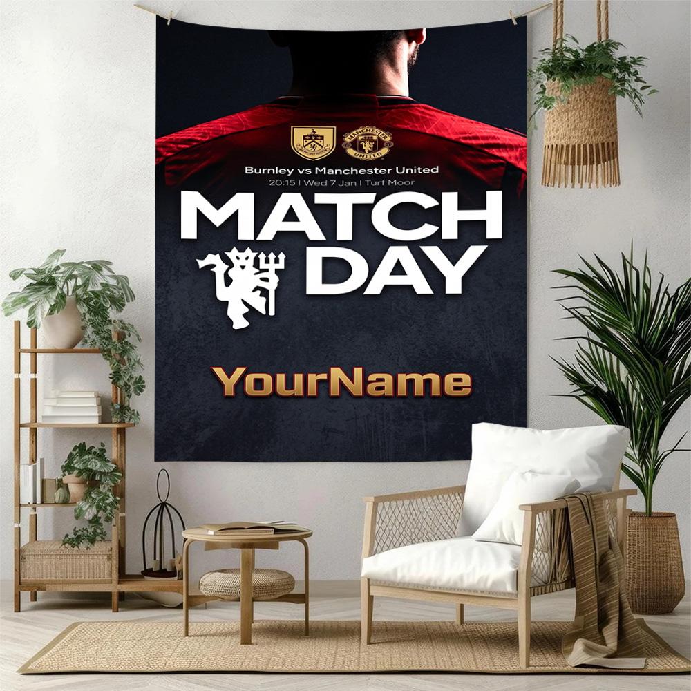 Manchester Custom Your Name Wall Decor Tapestry Art For Pet Memorial Birthdaywedding Party Backdrop Family Gift