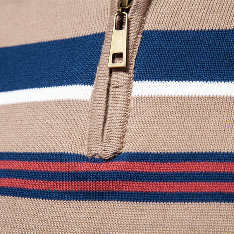 Gant Høst/Vinter Brodert Ny Stor Herregenser Halv Glidelås Strikket Genser Casual Stripet Herretopp