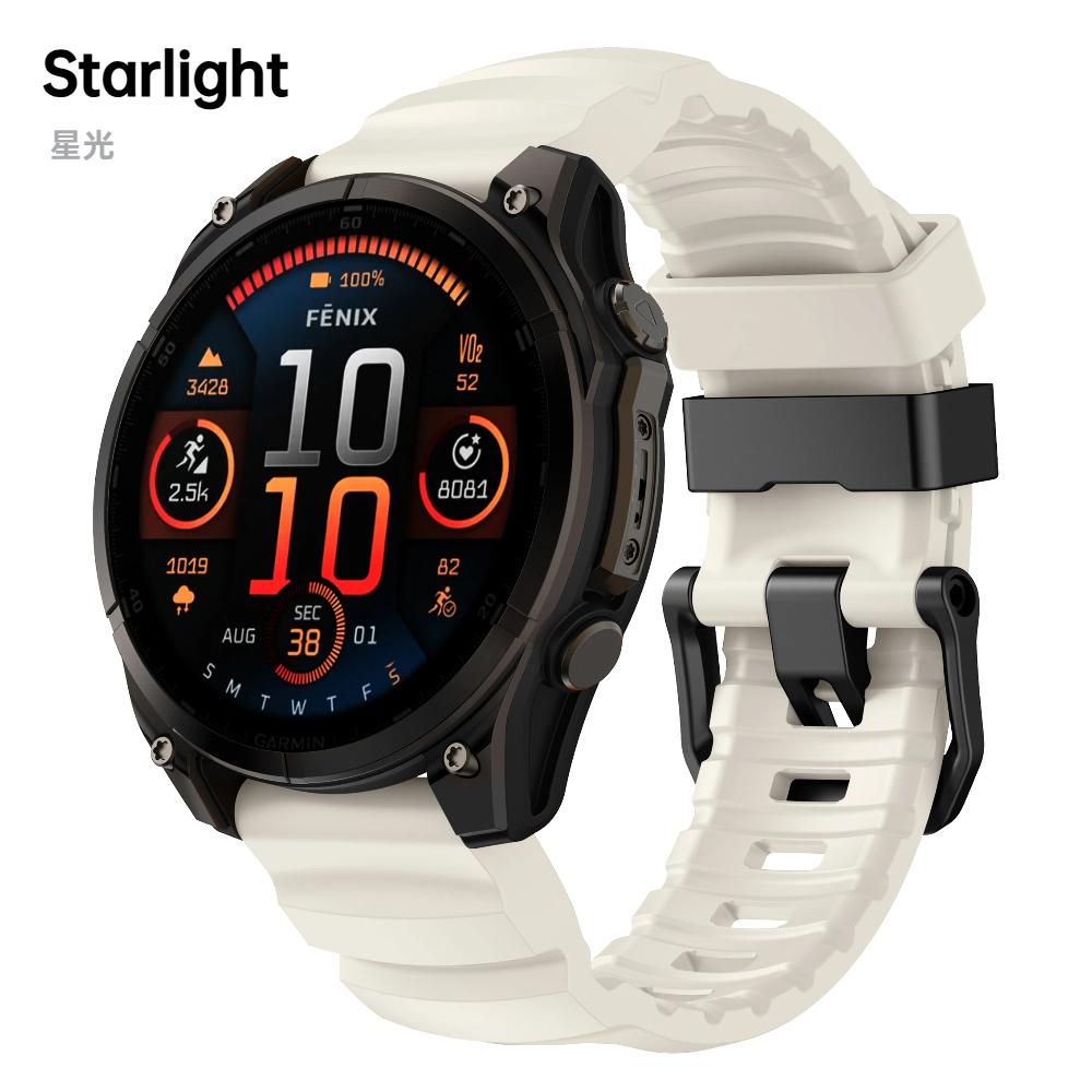 Rychloupínací 22mm 26mm řemínek pro Garmin Tactix8 Silikonový pásek pro Garmin Fenix 8/7X Pro/E Enduro 3 Náramek pro Forerunner 970-965/Instinct 3