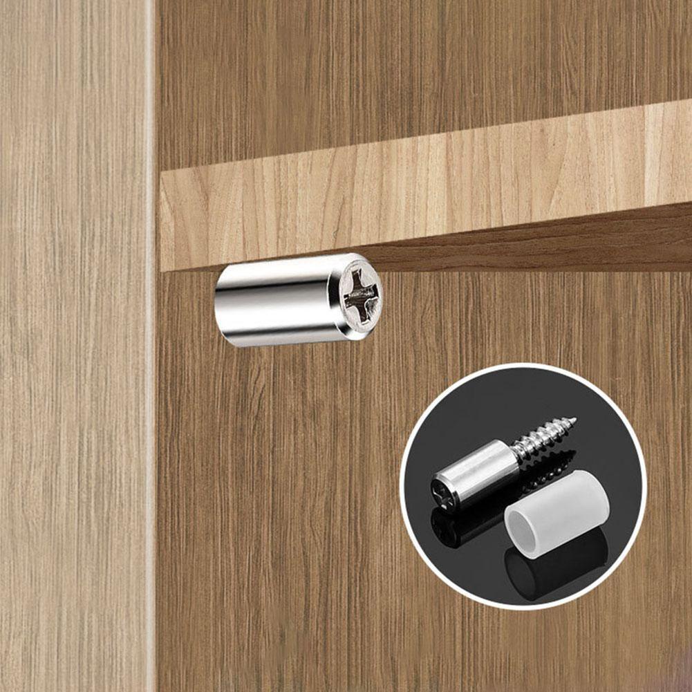 Self Tapping Screw Layer Plate Holder Wardrobe Storage Rack Screw Fixed Support For Wooden Cabinets Wardrobes Glass Laminates