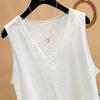 Women's Solid V-Neck Loose Spliced Hem Top