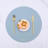 Round placemat table mat leather western food mat thermal insulation mat cloth Nordic household bowl coaster anti-scalding leather placemat