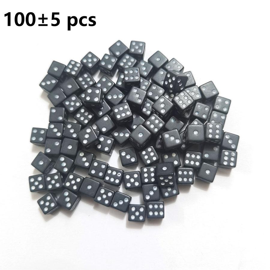 100pcs 8mm Mini Colour Acrylic D6 Dice 6-Sided Right Angle Party Game Dice for Table Role Play Games Board Game Accessories JXB