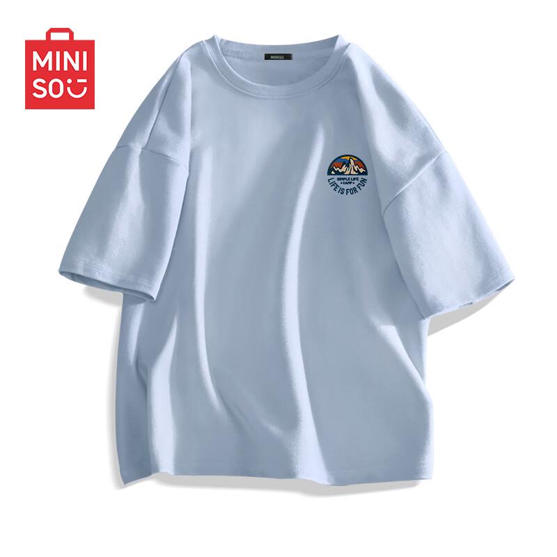 MINISO Men's Summer Pure Cotton Loose Fit T-shirt