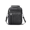 Top Grain Cowhide Vintage Men's Crossbody Leather Bag - Vertical Casual Shoulder Bag, Portable and Multifunctional