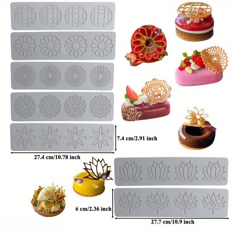 1pc Silicone Lace Mat Set for Cake Decorating, Sugarcraft, Chocolate & Fondant Molds - DIY Baking Tool