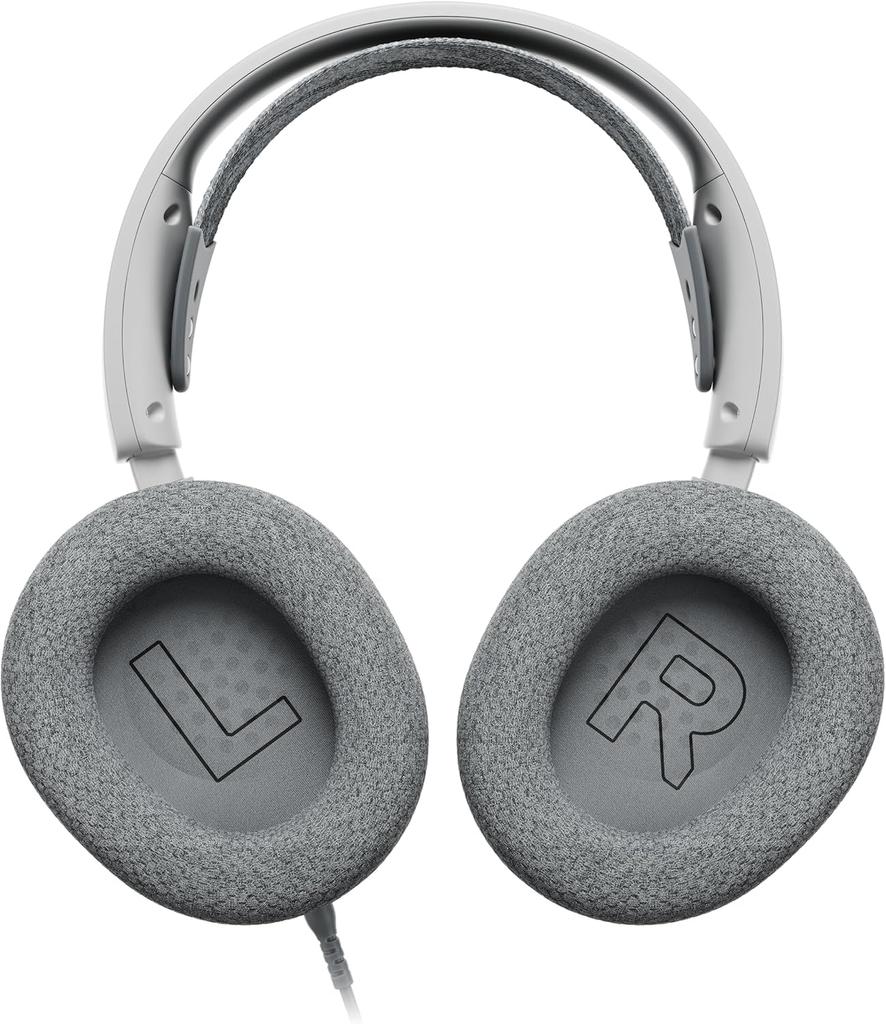 SteelSeries Arctis Nova 1 Gaming Compatible with and with Noise Spatial and Adjustable White Headset, Lightweight, Wired, Closed-Back Headphones, PC,