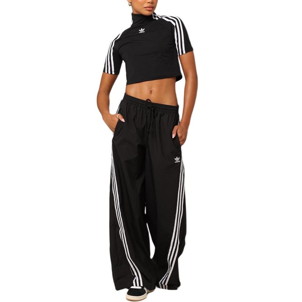 (WMNS) adidas Adilenium Mega Flared Track Pants Asia Sizing 'Black' Women's IV9335