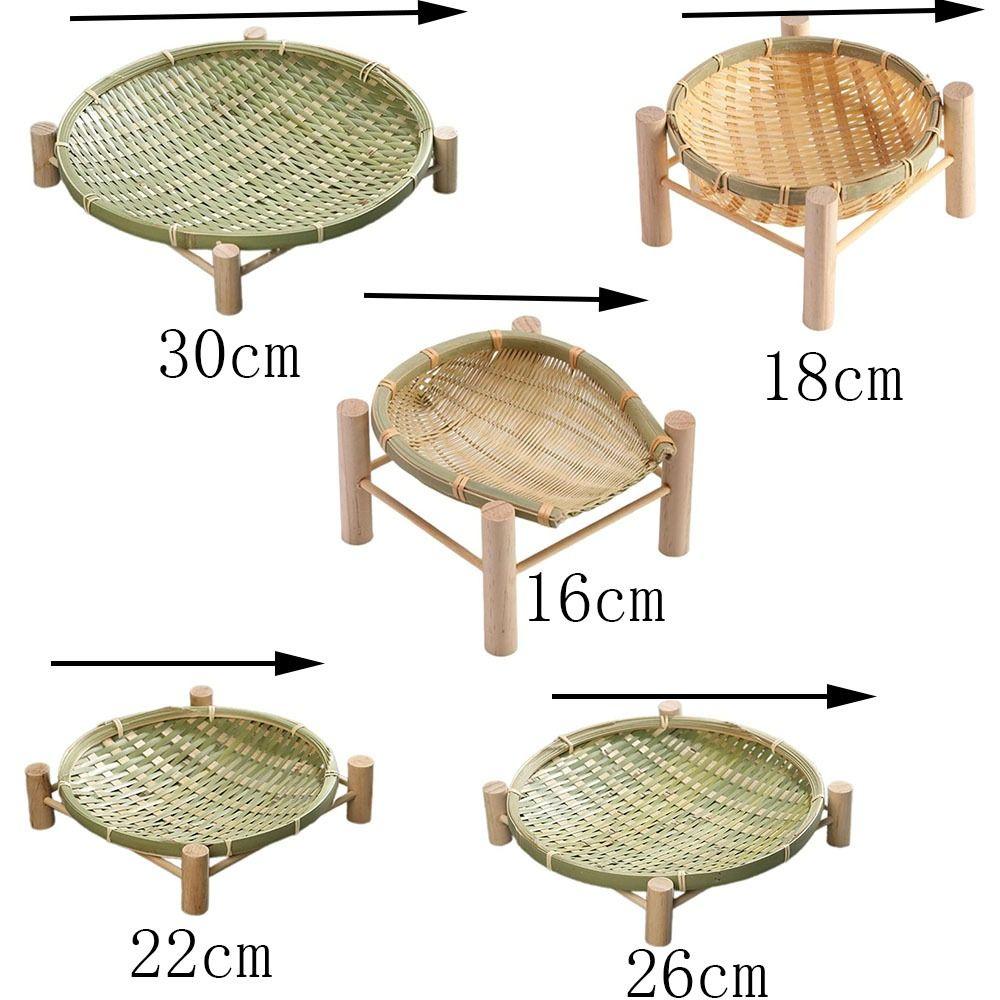 Decorative Basket Bamboo Dried Fruit Tray Woven Storage Baskets New Bamboo Basket Trays