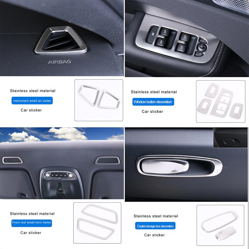 Auto-Styling für Volvo XC60 Auto-Innenraum-Dekorationsaufkleber Autozubehör Karosserie-Zierleiste Zubehör ABS/Edelstahl