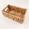 1/2Pcs Storage Basket with Handle Sturdy Structure Large Capacity Strong Load-bearing Hand-Woven Scalloped Edge Wicker Baskets