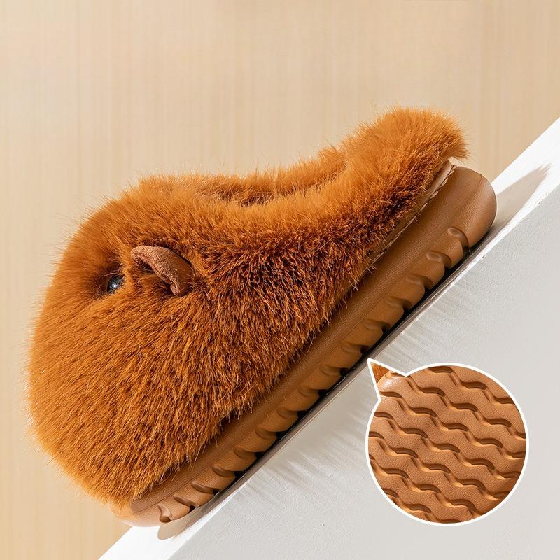New Style Shoes, Cotton Shoes, Slippers, Women's Fashion, Indoor Plush Thick Soles, Warm