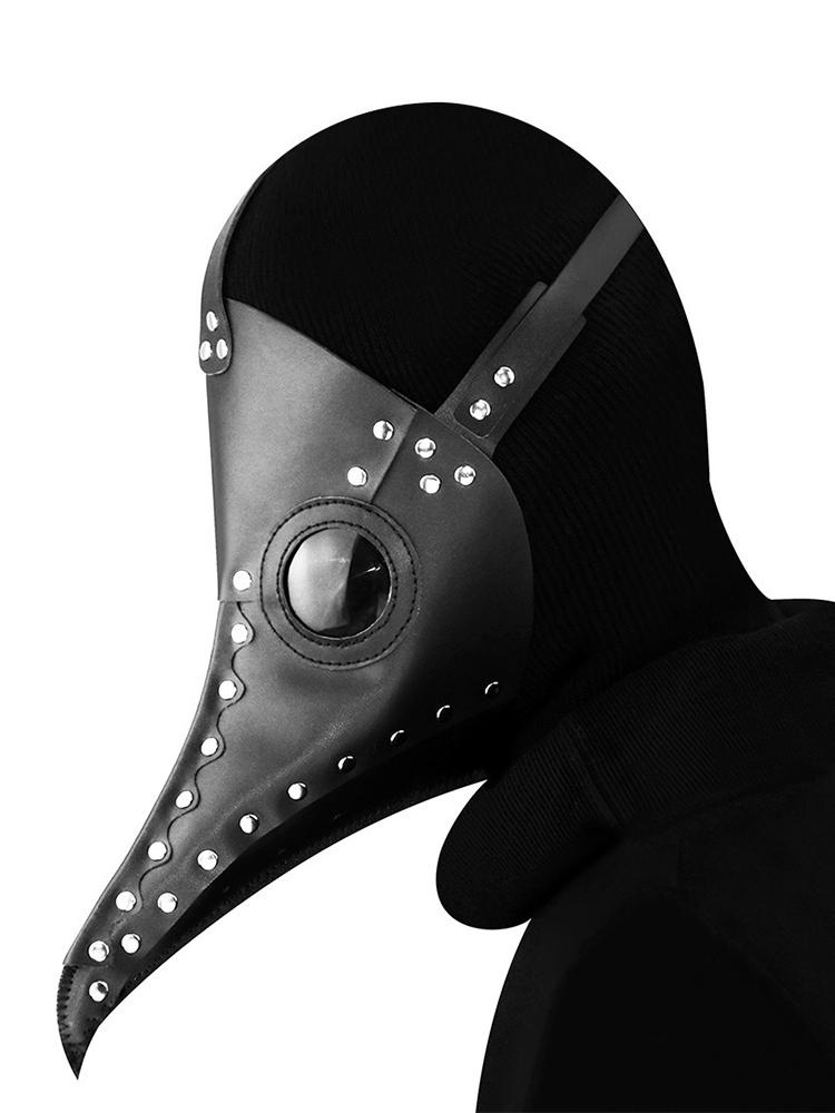 Grappig Middeleeuws Pestdoktersmasker Leer Zwart Snavelmasker Dokter Halloweenmasker Steampunk PU Vogels Cosplay Doctour De Peste
