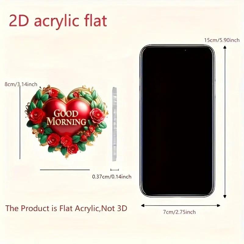 2pcs Valentine's Day Love Hanging, Acrylic Valentine's Day Gifts, Car Flat Hanging, Tree Decoration, Home Decoration Hanging