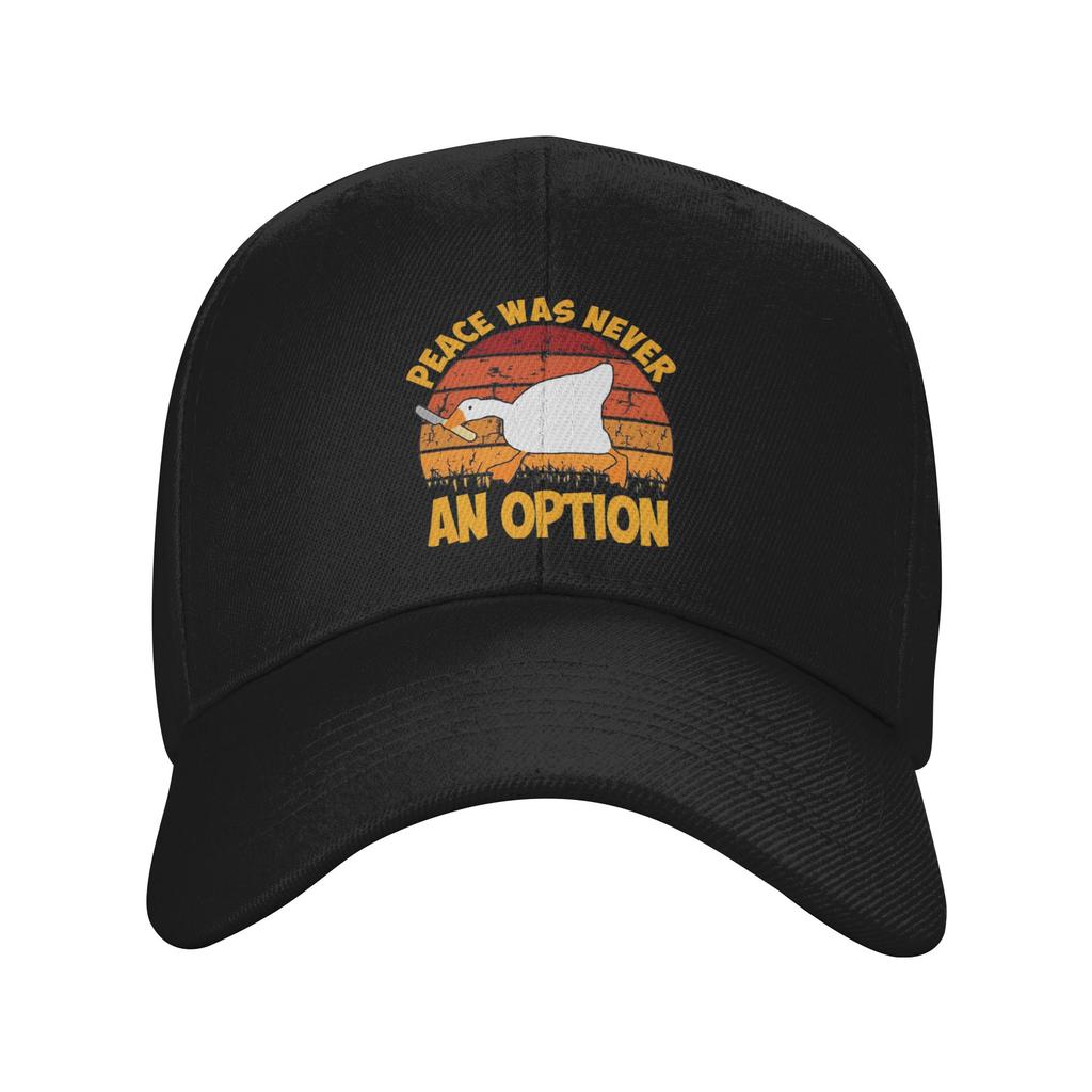 Peace Was Never An Option Letter Cap Unisex Women Fashion Cartoon Ducks Hat Sun Caps Trucker Cap Snapback Caps Baseball Caps Winter