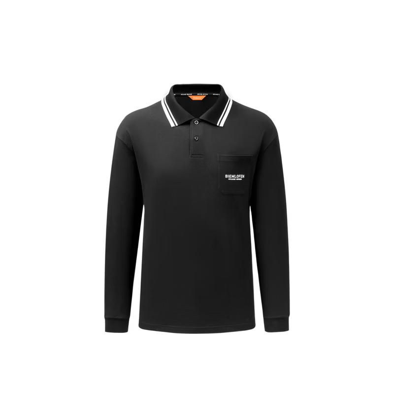 Men s Cotton-Feel Long Sleeve Polo Shirt S