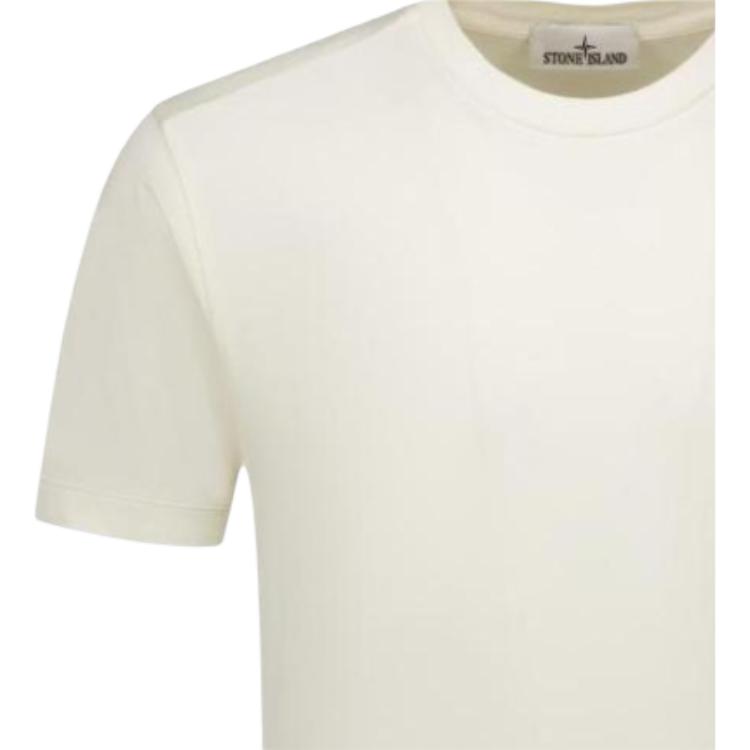STONE ISLAND Logo Pullover Solid Color Short Sleeve T-Shirt Men Tops L1S152100027S0013-V0093