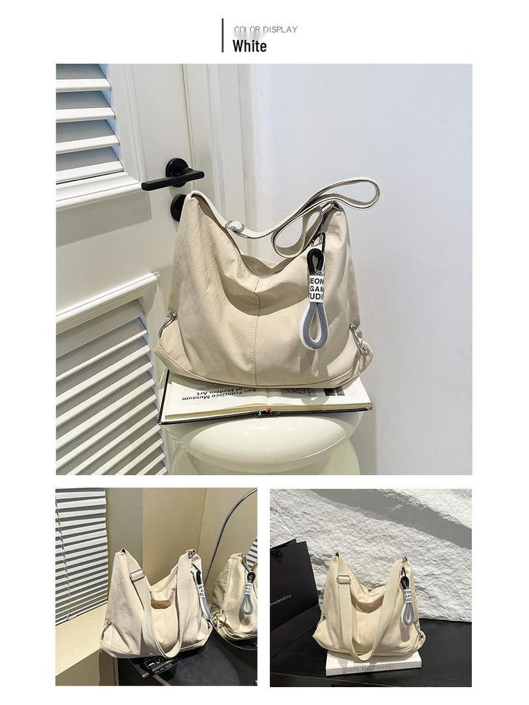 2025 Women's Lightweight Large-Capacity Crossbody Bag - Simple, Fashionable, Solid Color Casual Design
