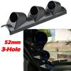 Universal 52mm Car Gauge Pod Universal Black/Carbon Three Hole Car Meters Holder A-Pillar Pod Triple Gauge Holder