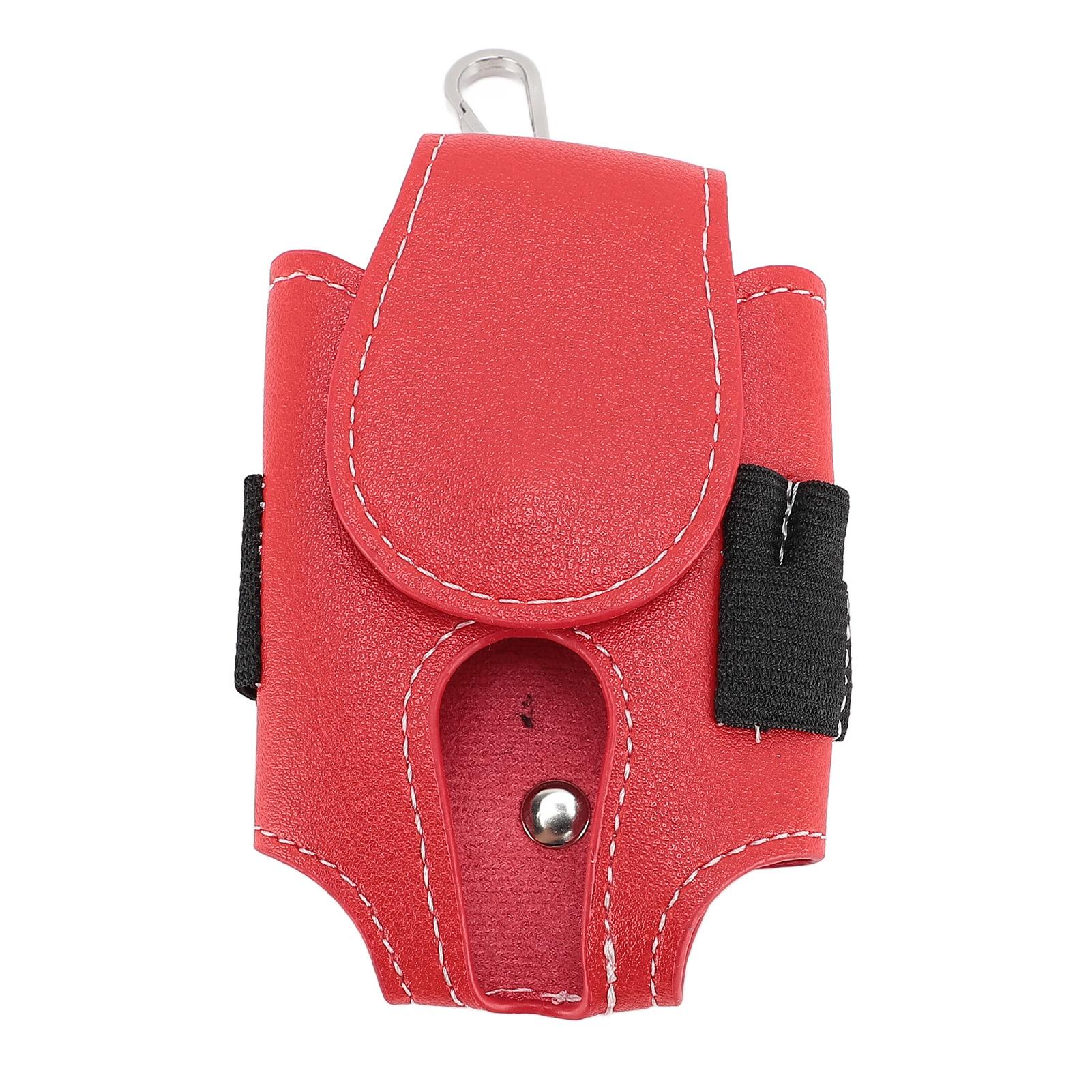 Сумка для клюшек на пояс из искусственной кожи, водонепроницаемая, портативная, вместительная, стильная, для хранения клюшек Red
