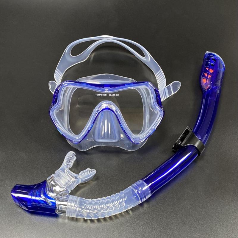 Diving Goggle Snorkeling Dibble Snorkel Set Men and Women Large Frame Silicone Mask Swimming Snorkeling Mask Diving Glasses