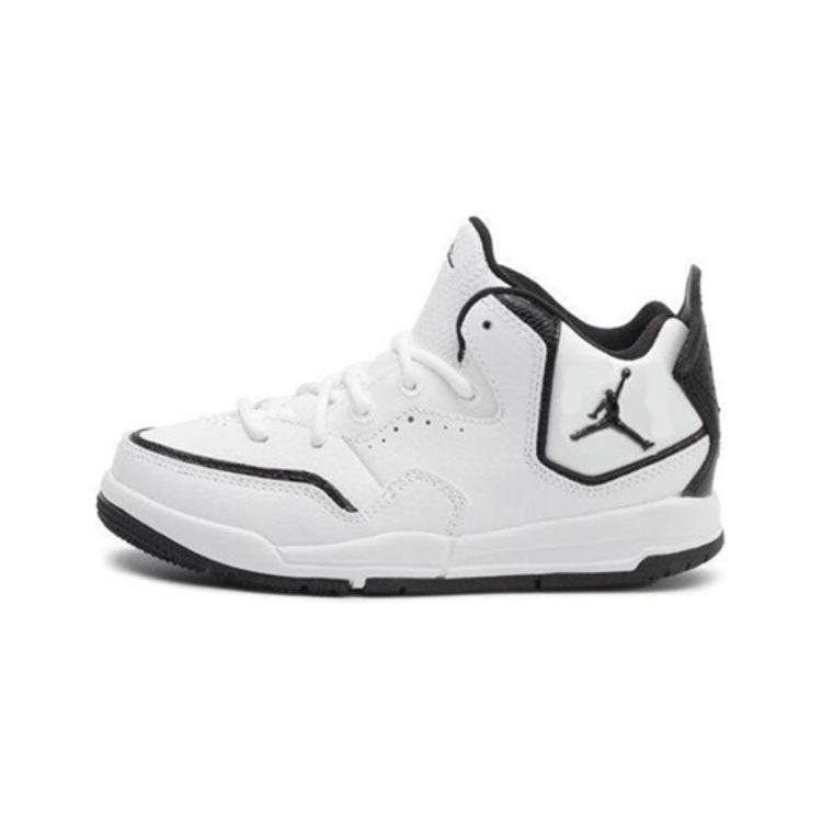 Jordan Courtside 23 Удобные Универсальные Прочные Амортизация Поддержка Нескользящие Полувысокие Детские Баскетбольные Кроссовки Детские кроссовки Черные Белые AQ7734-100