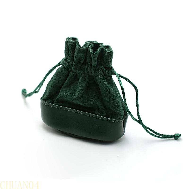 

A1A2 Soft Velvets And PU Game Accessories Pouches Secure Drawcord Closure Compacts Storage Solution For Tarots Card Dices зелений