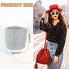 uxcell Portable Felt Pouch Organizer Insert, 20x20cm, Round Multifunctional Pouch Liner for Bucket Bags, Dome Satchels, Totes, and Handbags, Light