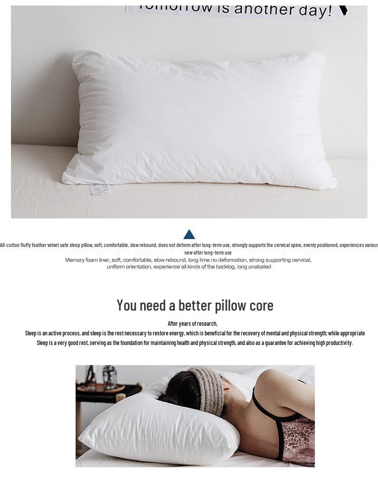 Luxury Hotel Soft Cotton Pillow Set - Neck Support (2 Pack)