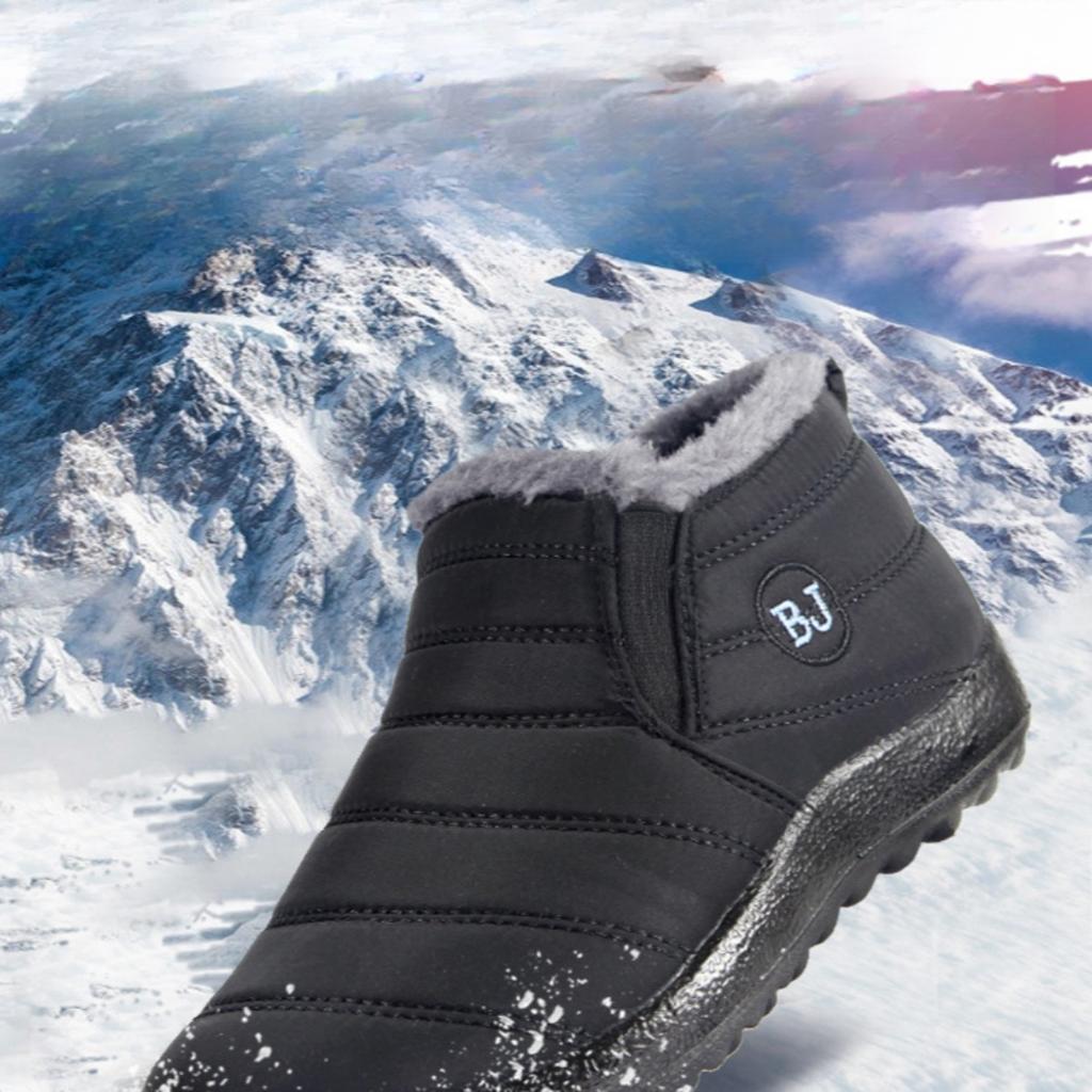 Women's Shoes, Plush, Casual Shoes, Cotton Boots, Unisex, Warm Shoes, Thick Soled Shoes, Waterproof Shoes, Cold Resistant Cotton Boots