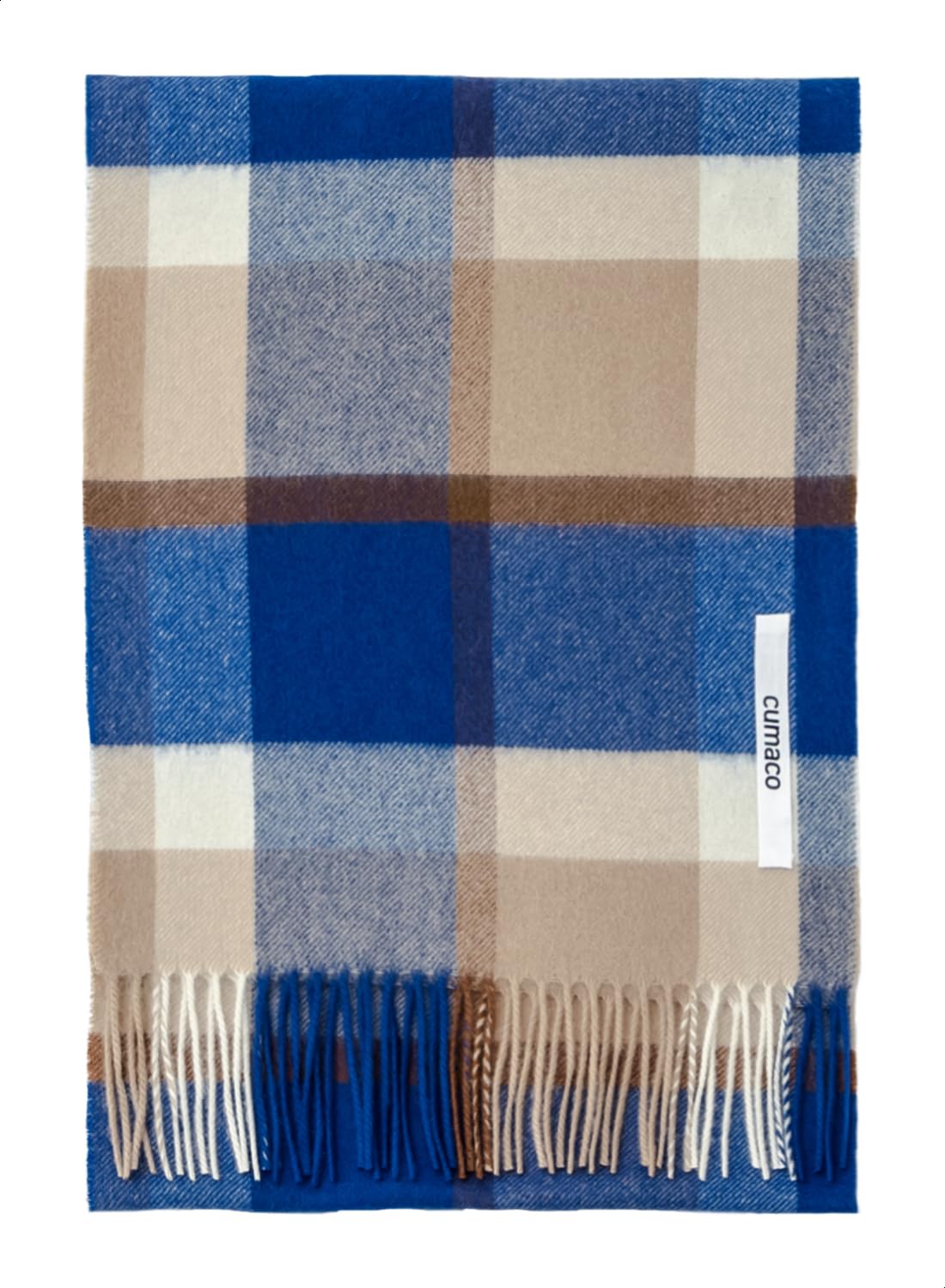 

Кашемировый шарф в клетку бренда [cumaco] 05. Сине-коричневый 100% узор, Унисекс, Большой, Толстый, Имя, Подарок, Синий/Коричневый, C-B0011B-3035