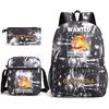 Capybara Animal Print 3Pcs Student Bookbag Set Shoulder Bag Pencil Case Children School Bag for Boys Girls Lightweight Daypack