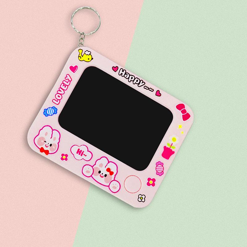 

Creative Mini Graffiti Board Keychain Diy Painting Keyring Student Schoolbag Pendant Decorations Girls Gift