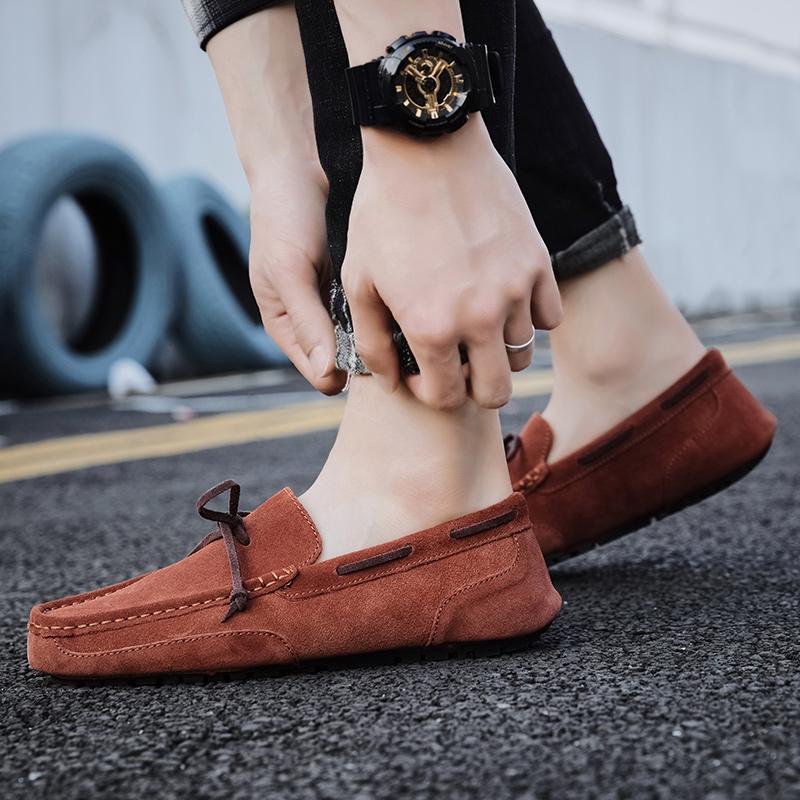 Mokasyny męskie Mokasyny z zamszu Płaskie buty męskie Buty codzienne Męskie mokasyny Męskie buty do jazdy Włoskie luksusowe buty żeglarskie Czapki