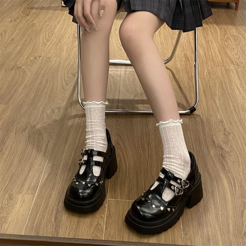 French versatile platform shallow mouth single shoes small leather shoes women's 2025 new niche design British style Mary Jane shoes
