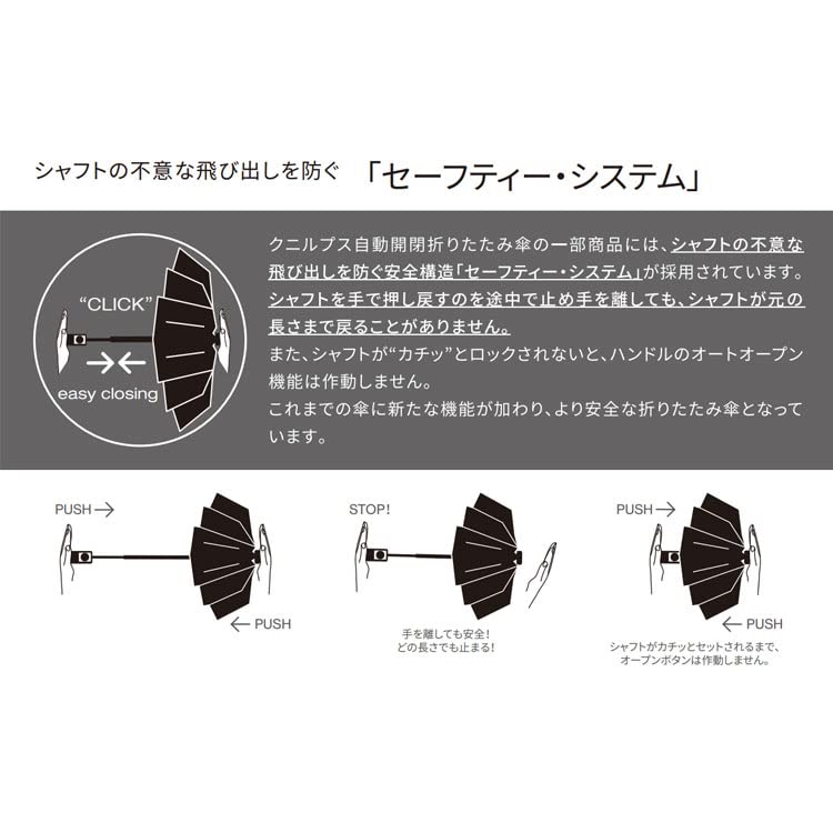 Knirpus Folding Folding Vision Duomatic For Sunny and Rainy Folding Navy Umbrella, Umbrella, Lightweight, KNV6225, Safety, Vision, Windproof, Durable,