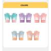 5 Colors Winter Kindergarden Kids Five-Finger Cartoon Knitted Gloves Girls Warm Thickened Plush Gloves Cute Bunny Gloves 3-5Y