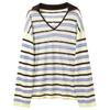 Sancai Women's Striped Lightweight Knit Pullover