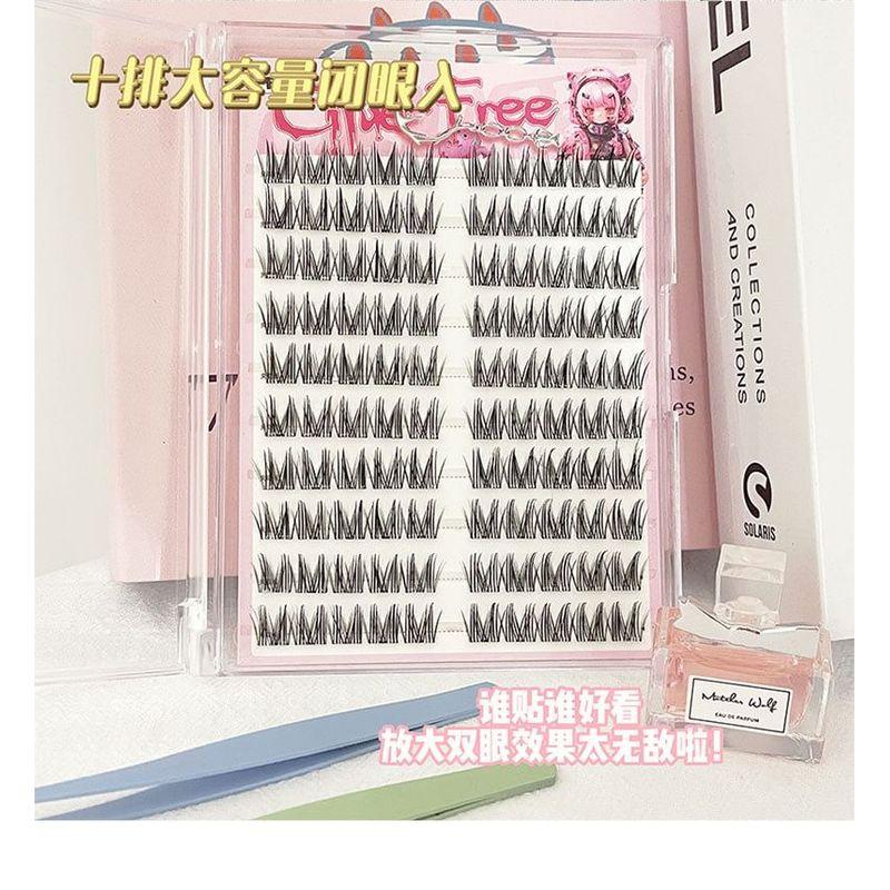 LuxeFlutter - Kleberfreie Spiky Multipack Falsche Wimpern Cluster