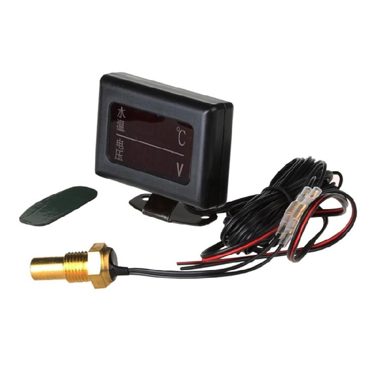 Digital Voltmeter 2-in-1 Gauge for Car High Accuracy Water Temperature Voltmeter