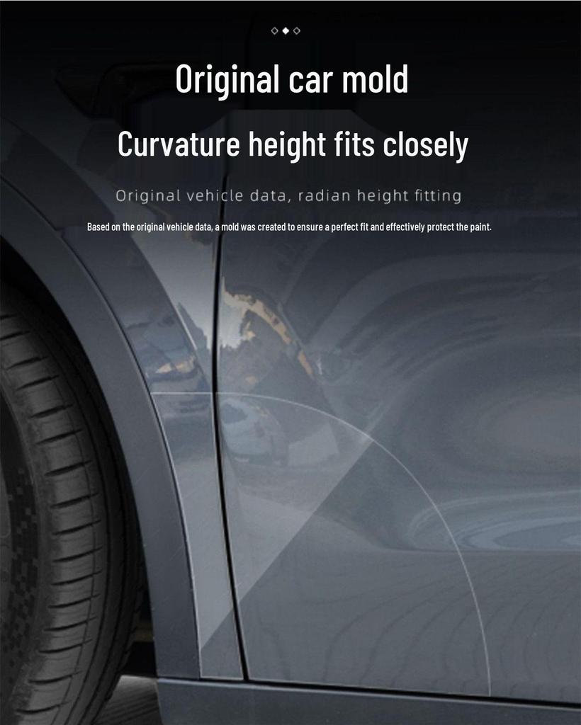 Model Y3 Car Door Corner Tint & Side Skirt TPU Anti-Scratch Film for Paint Protection.