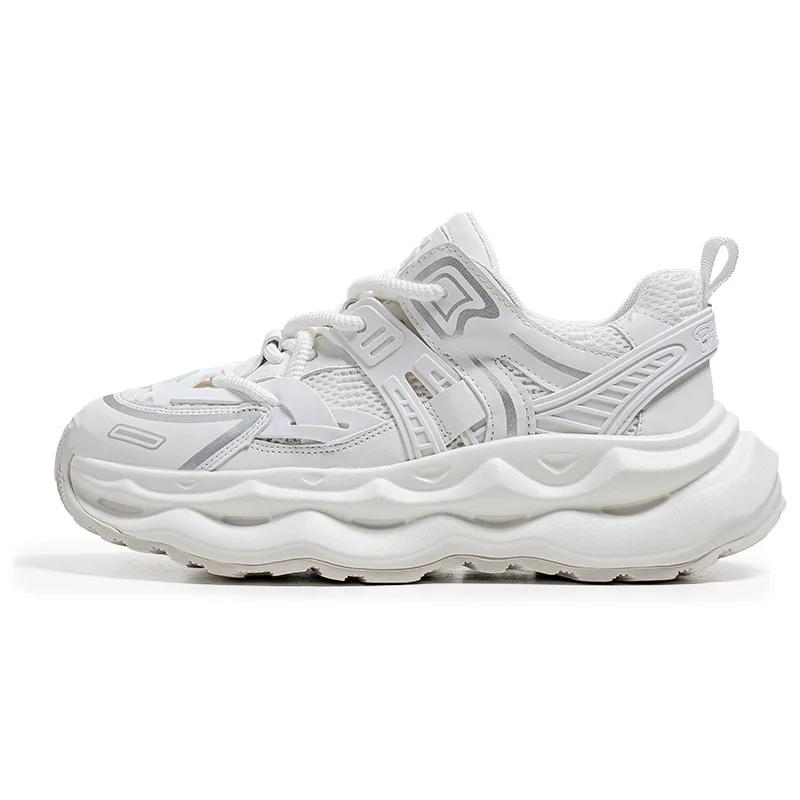 Neueste Herren Bequeme Mesh Freizeitschuhe Frühling und Herbst Retro Dicksohlige Höhenverstärkende Lauf-Sneaker Vulkanisierte Schuhe