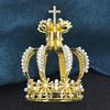 Vintage Baroque Royal Queen Crown Rhinestone Cross Tiaras and Crowns for Women Party Prom Diadem Jewelry Ornaments
