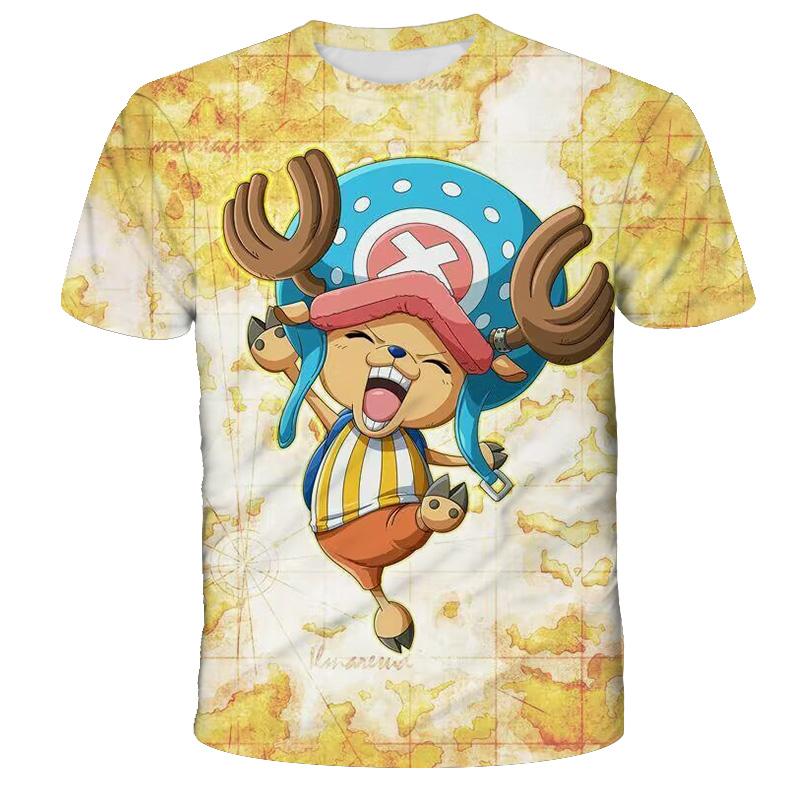 Summer  One Piece Cartoon Cosplay T-shirt Monkey D. Luffy Boy Short Sleeve The Casual T Shirt Streetwear Anime