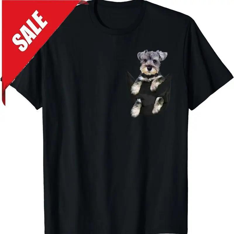 Schnauzer Dog In Pocket Puppy Gifts Tshirt