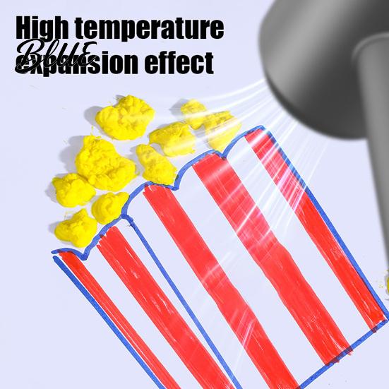 Puffy Texture Art Craft Materials Pens 3D Colors Popcorn Pens 6 Relief Pen for School