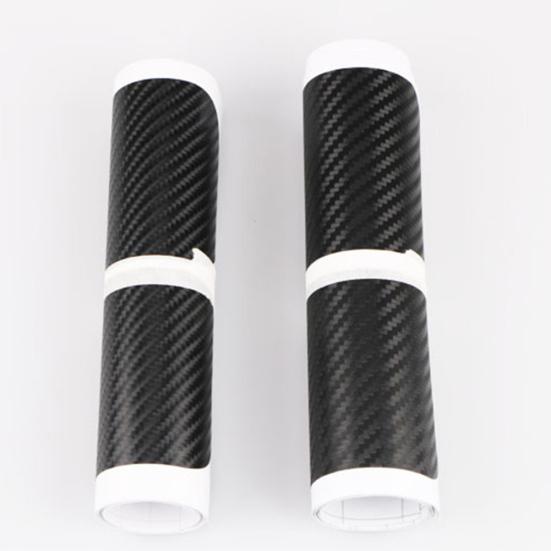 4Pcs Car Door Sill Scuff Welcome Pedal Protect Carbon Fiber Sticker with Scraper