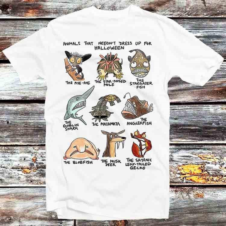 

Halloween Eerie Ugly Scary Animals T Shirt B786 4XL
