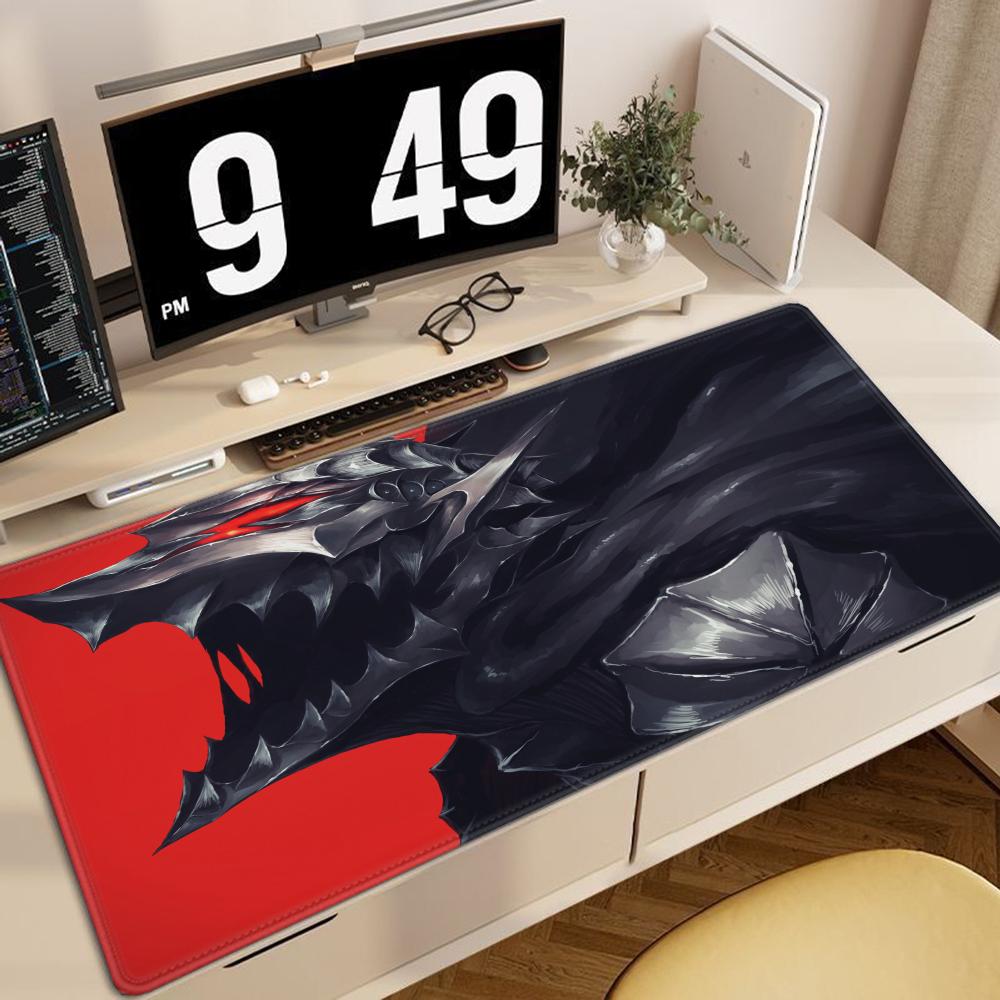Black White Anime Mouse Pad Guts Sword In Berserk Gamer Mouse Mat Computer Gaming Accessories Keyboard Laptop Mouse Desk Pad
