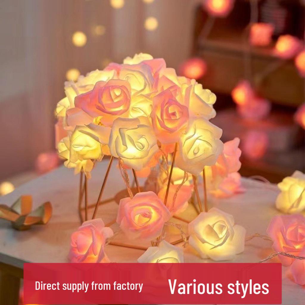 LED Rose Flower String Lights for Weddings, Birthdays, Valentine's Day, and Festive Decor